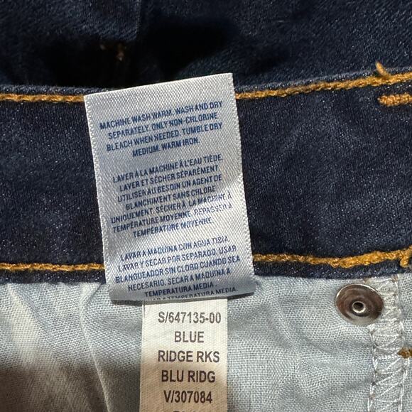 Old Navy SZ 16 Rockstar Jeans Stretch Whiskered Mid-Rise Ankle Zippers Dark Wash - Picture 11 of 11